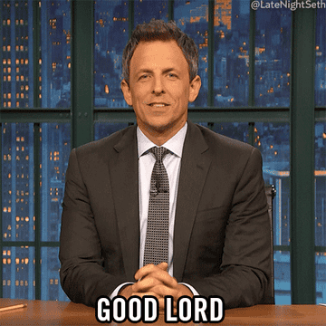 Seth Meyers saying, &quot;Good lord&quot;