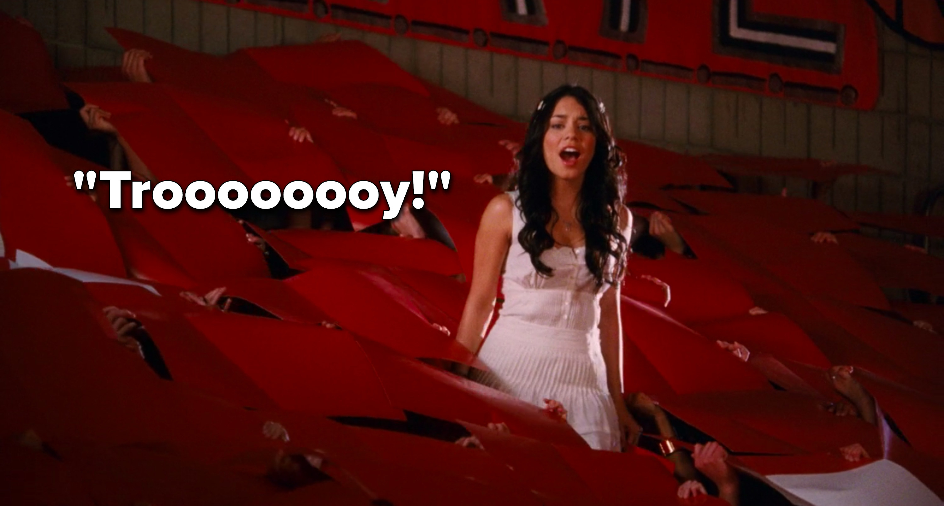 Gabriella from &quot;High School Musical 3: Senior Year&quot; sings, &quot;Troooooooy&quot;