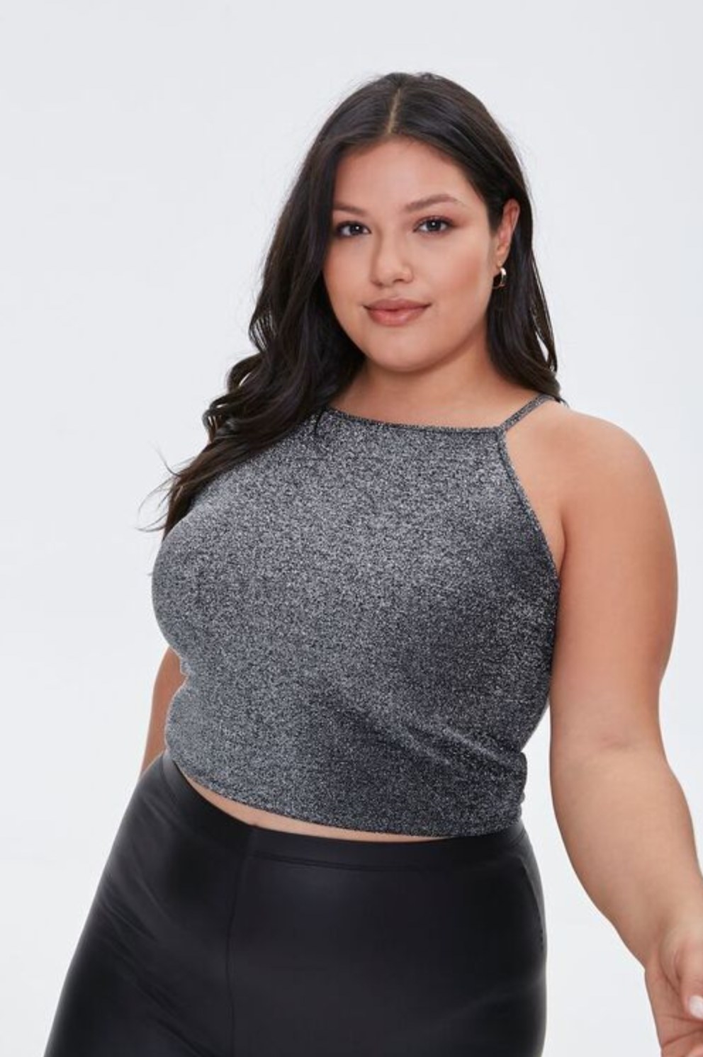 Model wearing the top