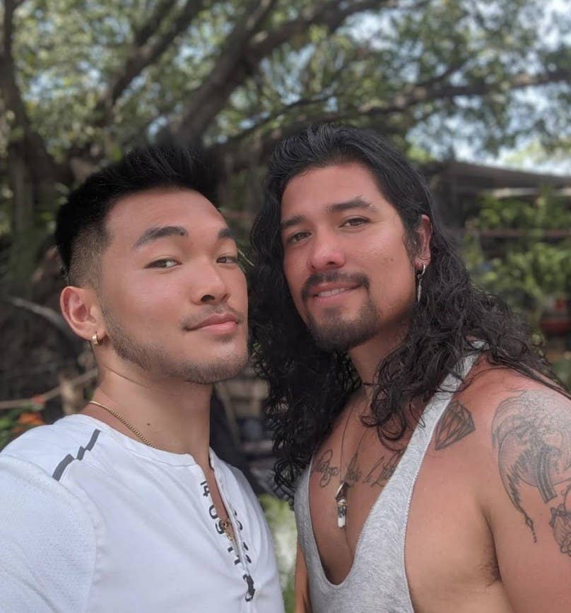 Gay white couple asian Interracial marriage