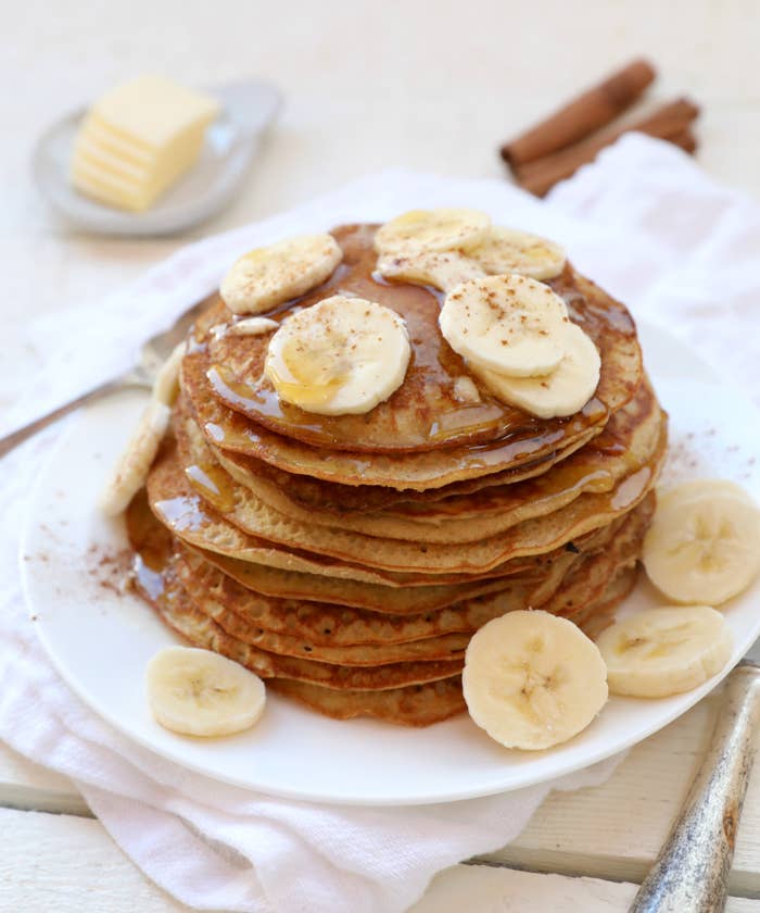 Banana oat pancakes