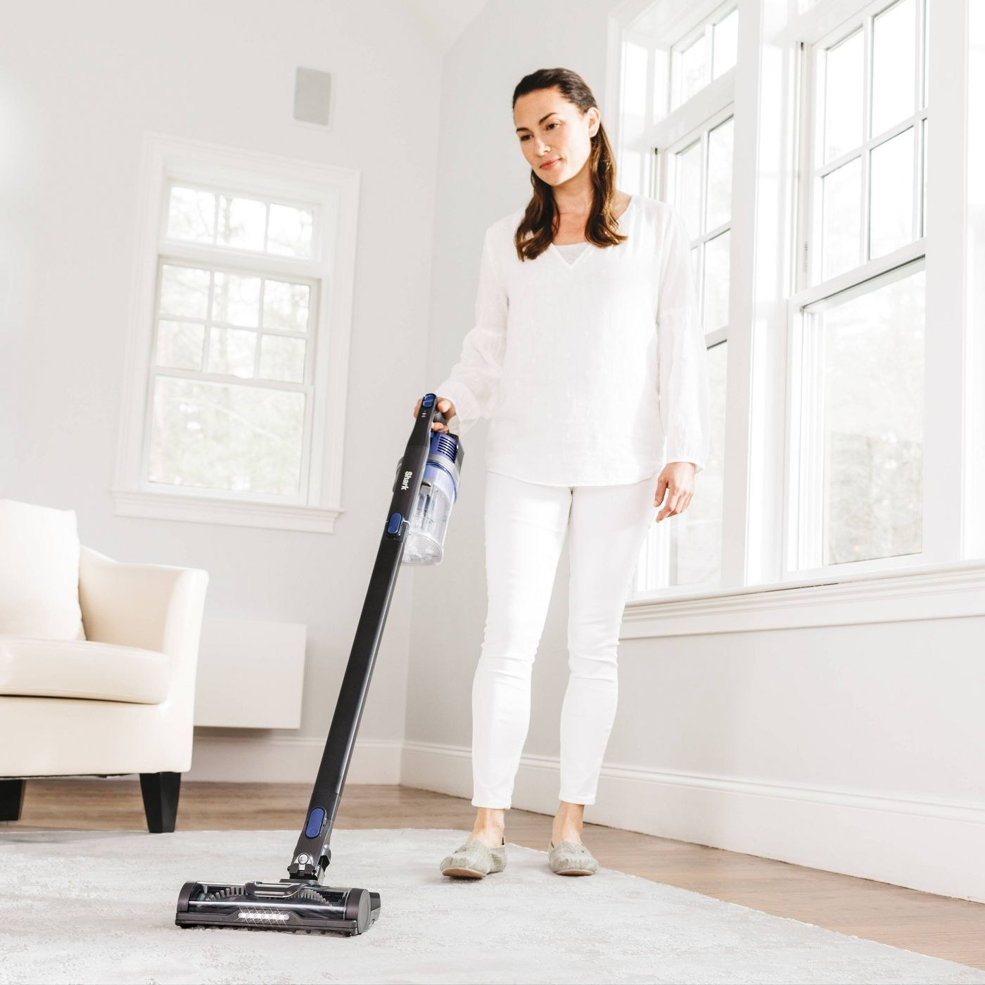 The vacuum, which has no cord or bag, but is a stick vacuum with a small compartment to collect dirt