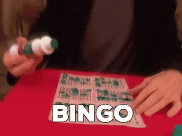A man who just won Bingo