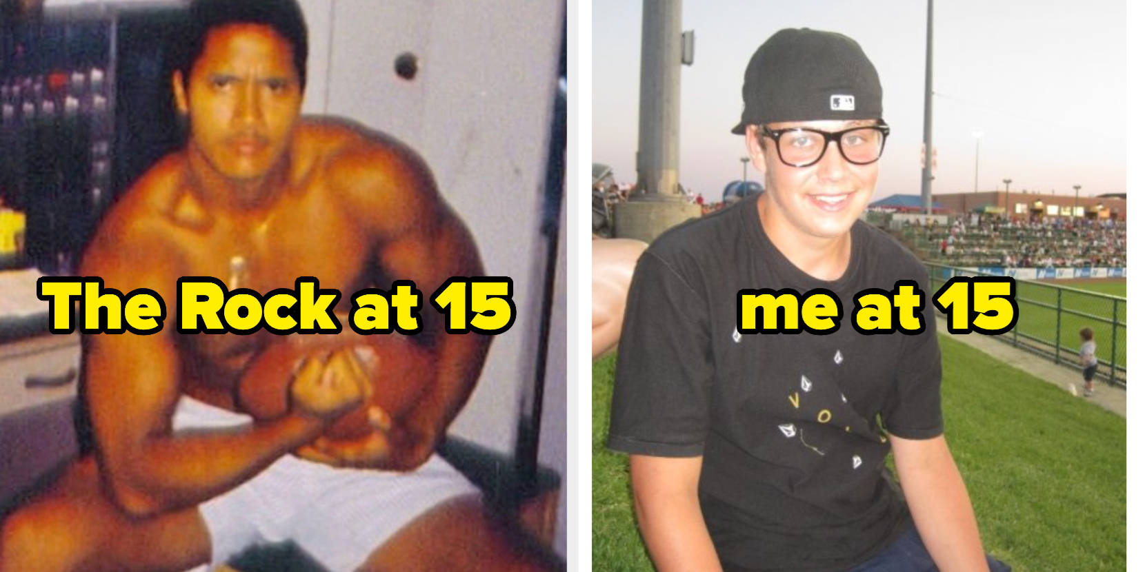 Jimmy Fallon Posts Eyebrow-Raising Pic Of Himself Vs The Rock At Age 15