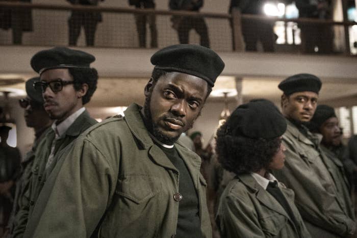 Daniel and others wearing the signature Black Panther beret in &#x27;Judas and the Black Messiah&#x27;