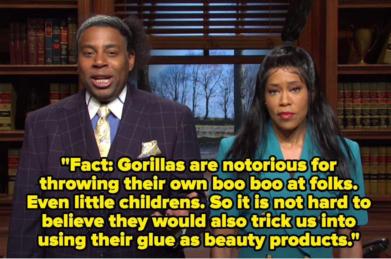&quot;Fact: Gorillas are notorious for throwing their own boo boo at folks. So it is not hard to believe they would also trick us into using their glue as beauty products&quot;