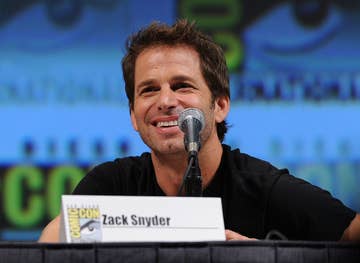 Zack Snyder at a panel at San Diego Comic-Con