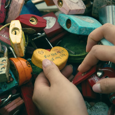 A close up of the locks at Seoul Tower