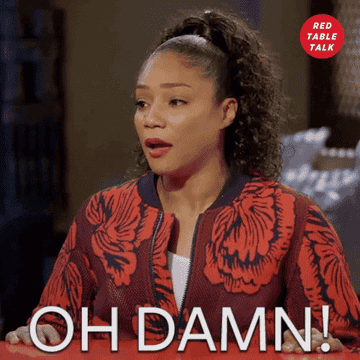 Tiffany Haddish says, &quot;Oh damn,&quot; on the Red Table Talk