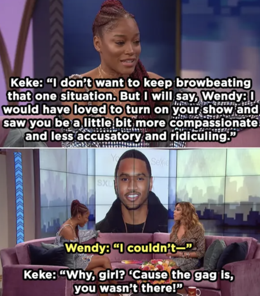 Wendy Williams saying she couldn&#x27;t be less accusatory to Keke Palmer 