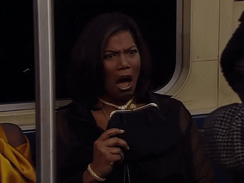 Khadijah James looks around and makes a horrified face on Living Single