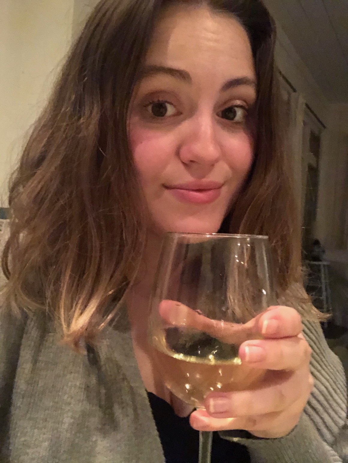 Woman holding a wine glass