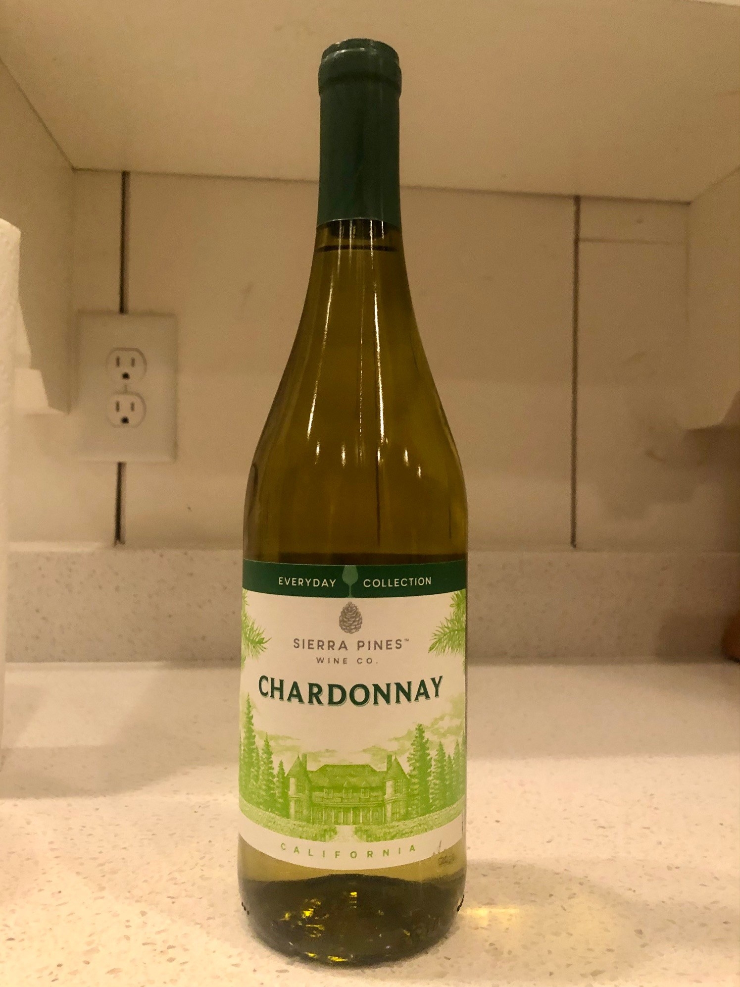 Bottle of Chardonnay