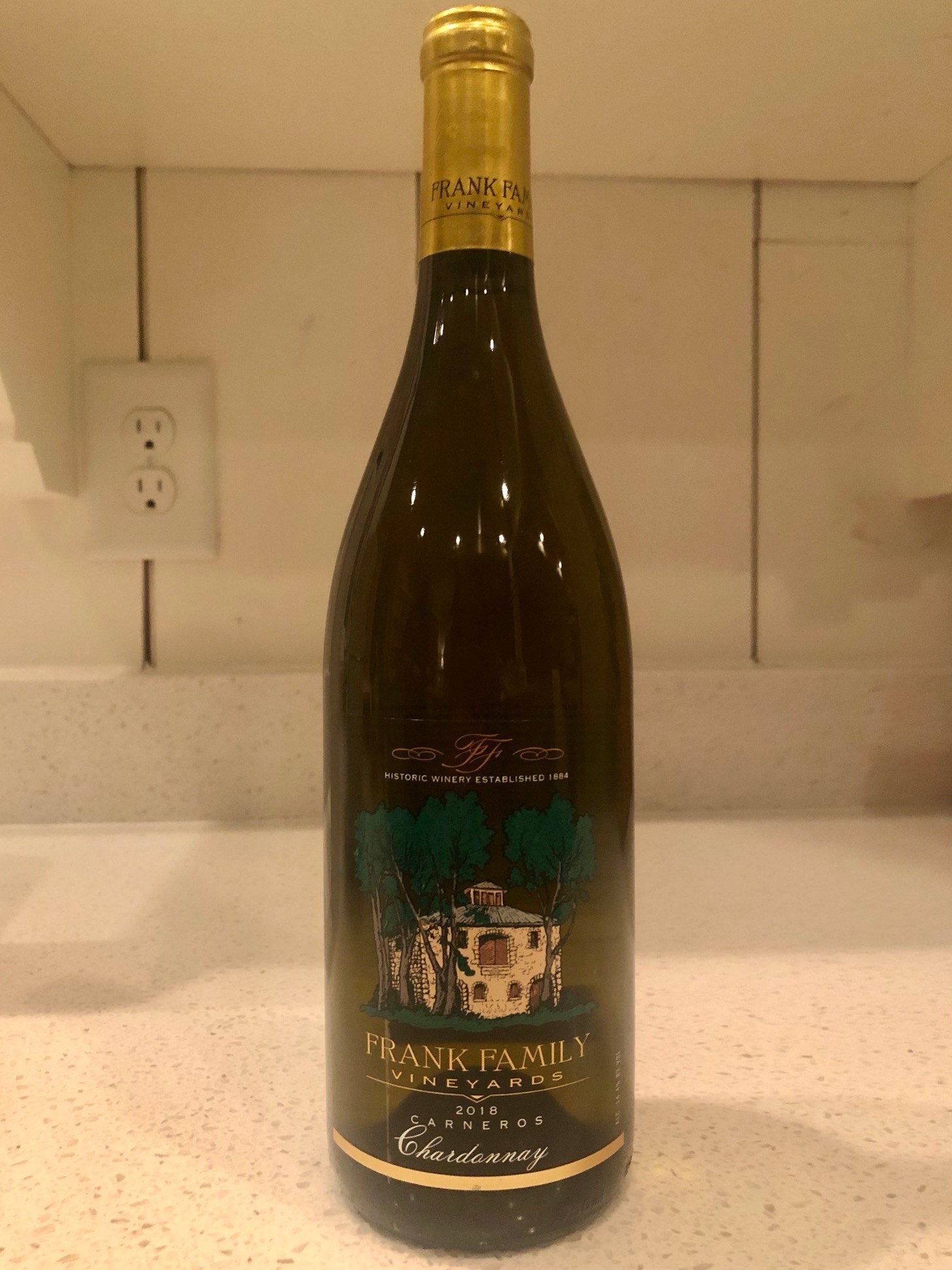 Bottle of Chardonnay