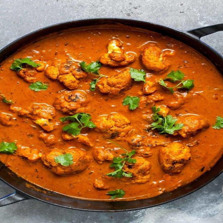 A skillet of butter cauliflower.