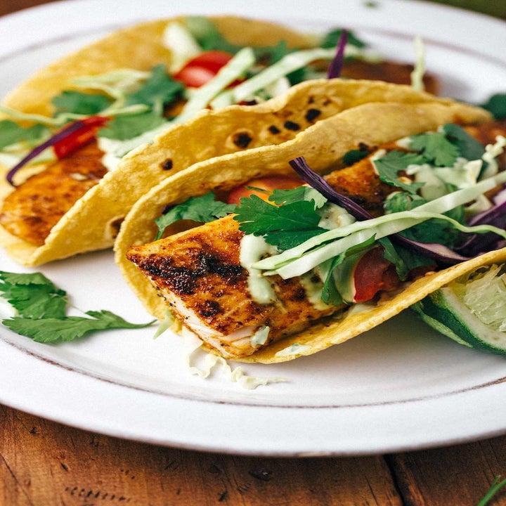 Blackened fish tacos.