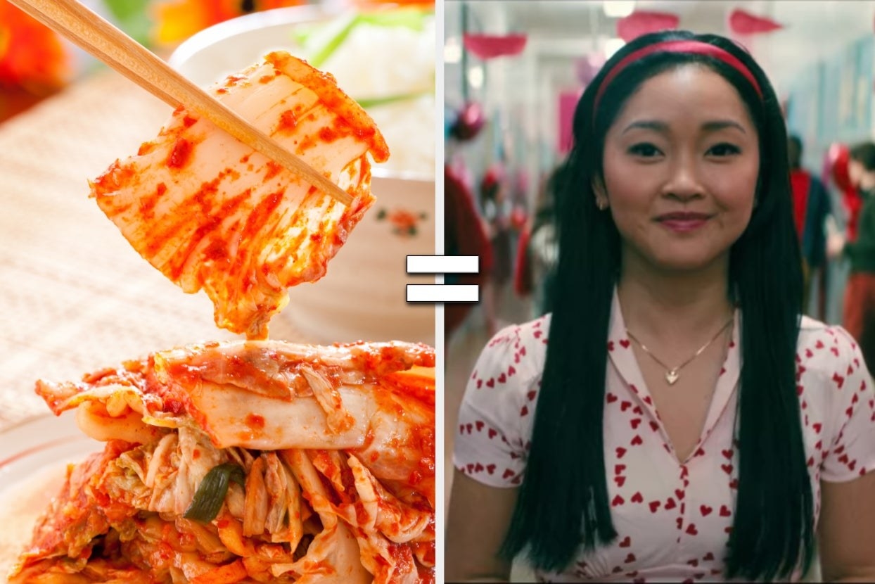 Kimchi with equal sign to Lara Jean in Valentine&#x27;s shirt