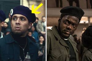 A member of the Young Lords and Fred Hampton wearing berets