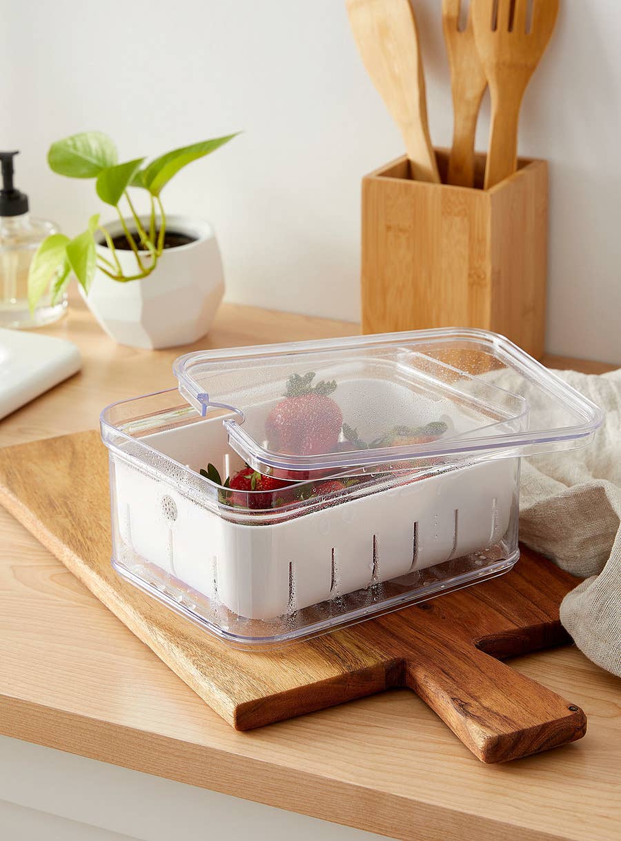 InterDesign Crisp Berry Bin Clear