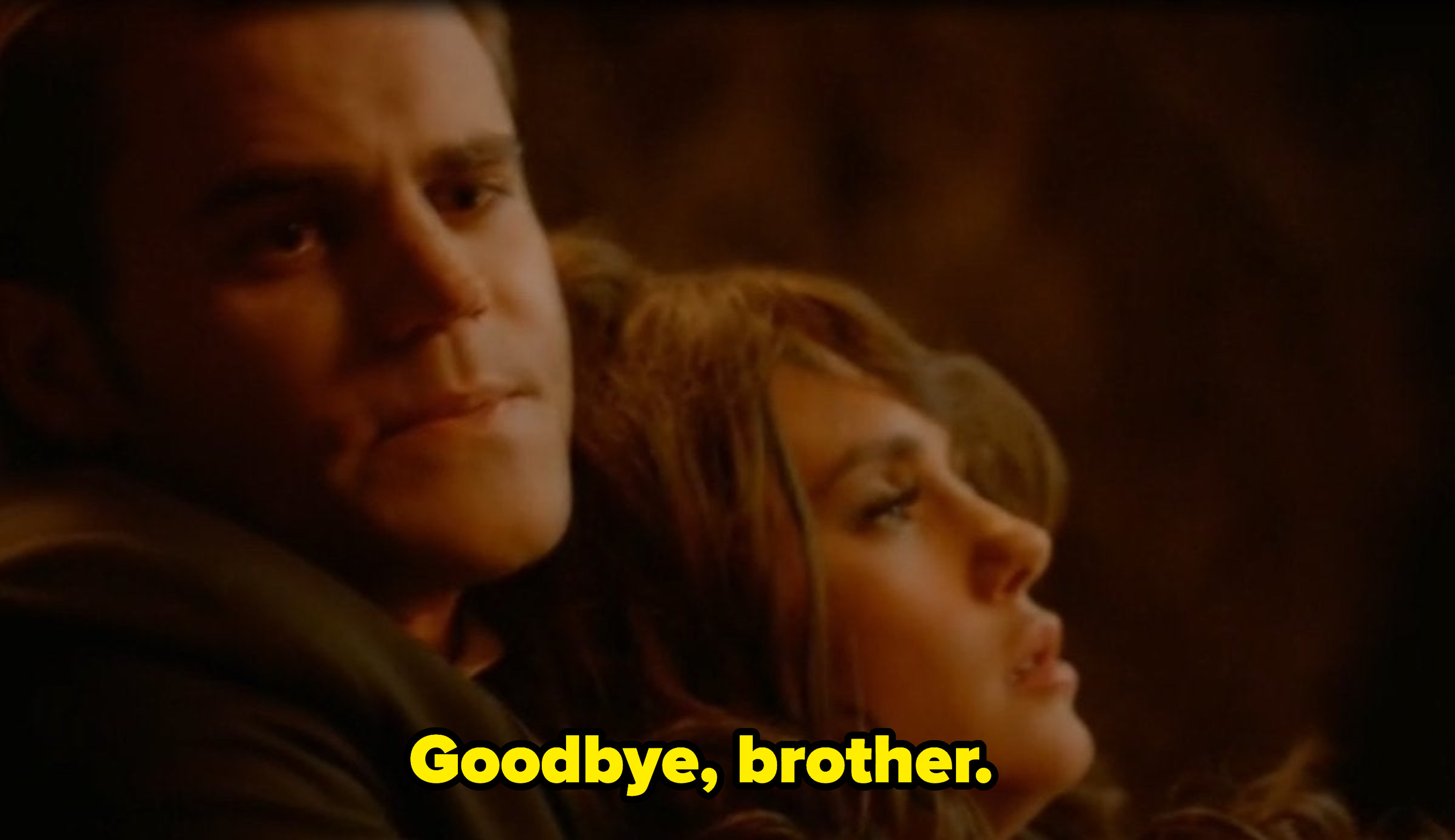 Stefan and Elena in The Vampire Diaries