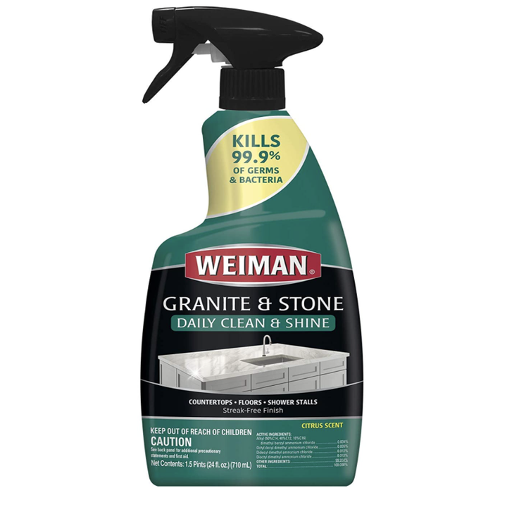 Bottle of Weiman granite and stone cleaner