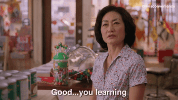Mrs. Kim says, &quot;Good... you learning,&quot; on Kim&#x27;s Convenience