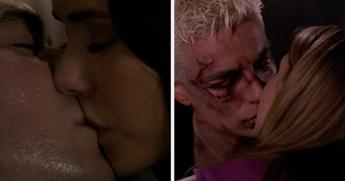 Elena kisses Damon and Buffy kisses Spike