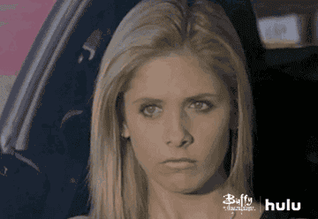 Buffy making a disgusted face on Buffy the Vampire Slayer