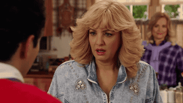 Beverly Goldberg from &quot;The Goldbergs looks completely shocked&quot;
