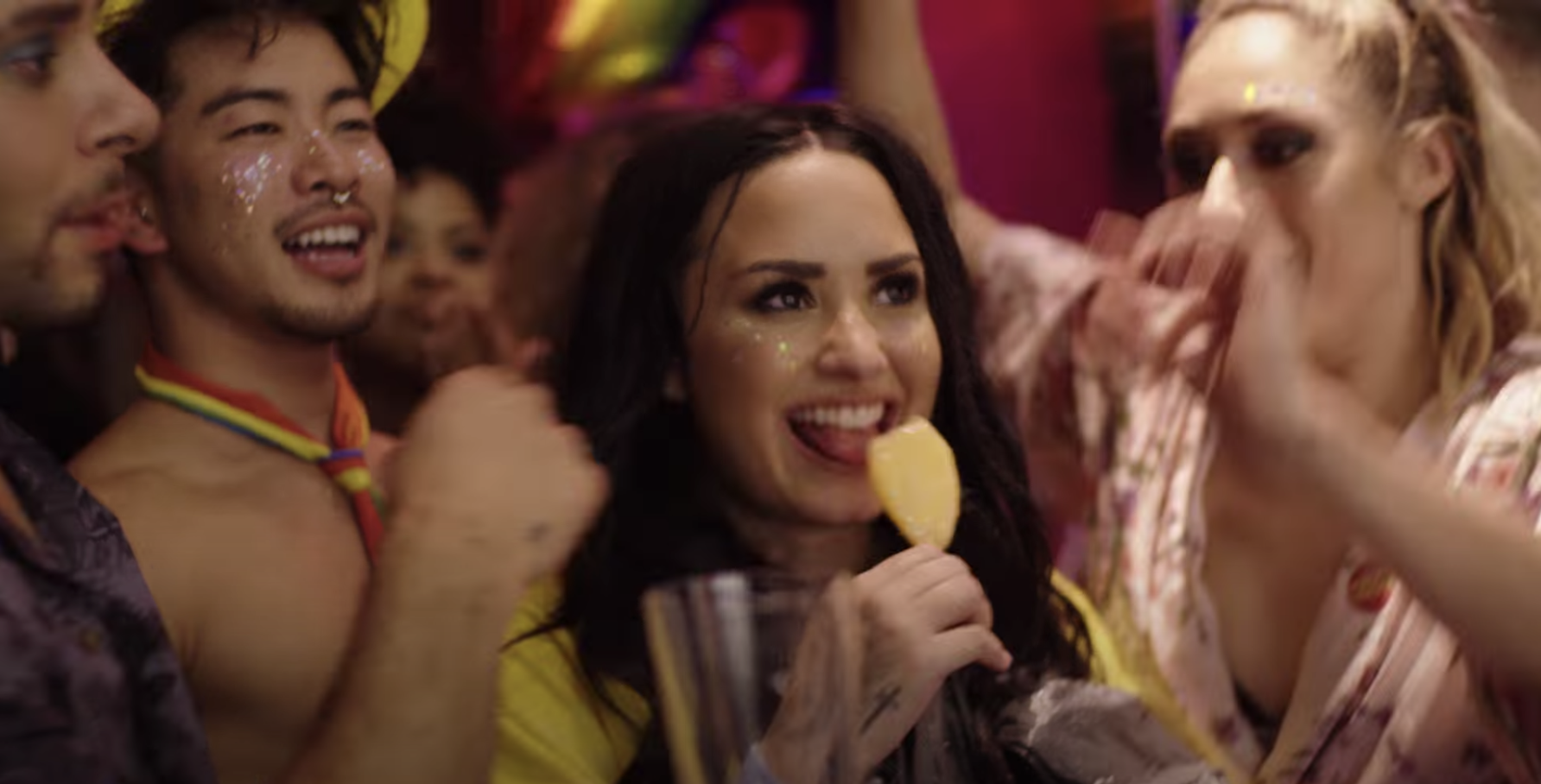 demi lovato partying