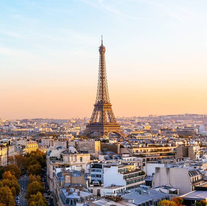 Eiffel Tower at sunset