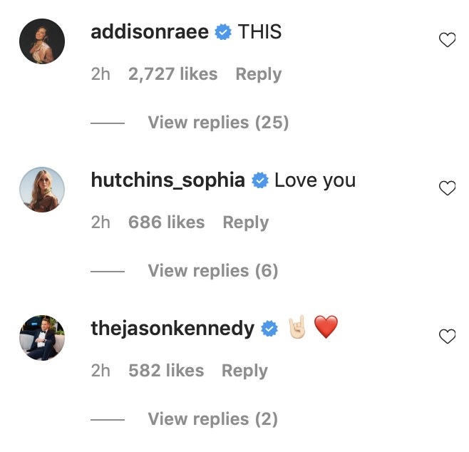 Comments that say &quot;THIS&quot; and &quot;love you&quot; and heart emojis