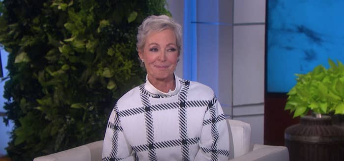 Allison Janney with short hair on Ellen