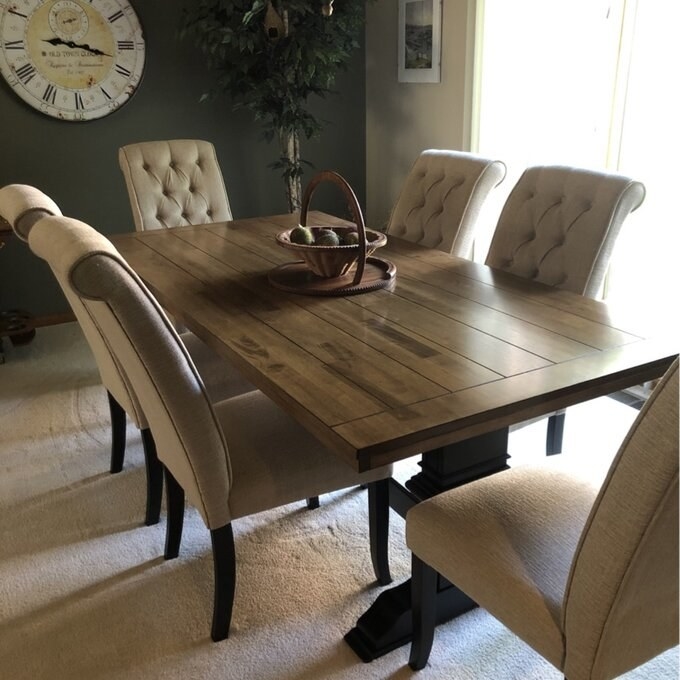 Review photo of the antique black dining table