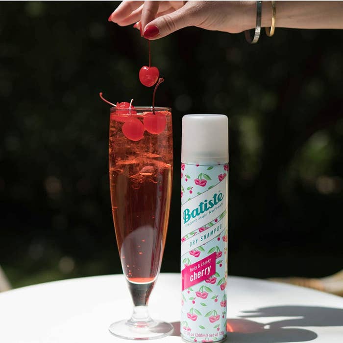 A dry shampoo with a cherry on the side 