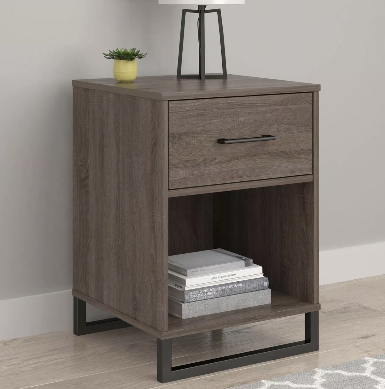 target mixed material nightstand