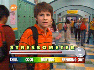Ned looked stressed with a &quot;stressometer&quot; on the screen in the show
