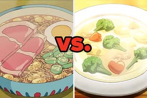 Ramen versus cream stew