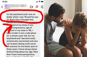 Screenshot of a DM next to a couple fighting