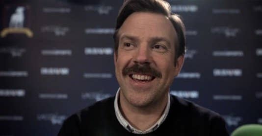 Ted Lasso (played by Jason Sudekis) at his first press QA