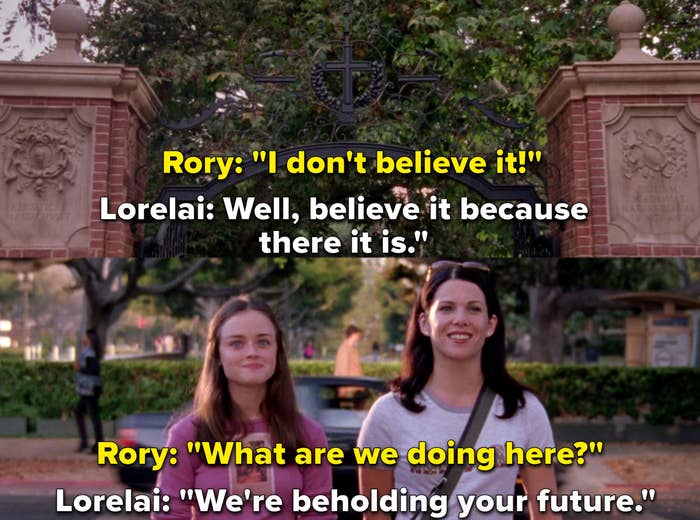 Lauren Graham as Lorelai Gilmore and Alexis Bledel as Rory Gilmore in the show &quot;Gilmore Girls.&quot;