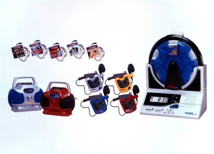A product shot of various HitClips players