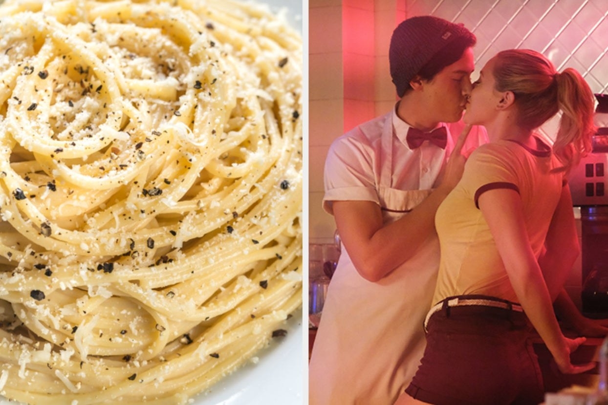 Cacio e pepe pasta and Jughead and Betty kissing on &quot;Riverdale&quot; 