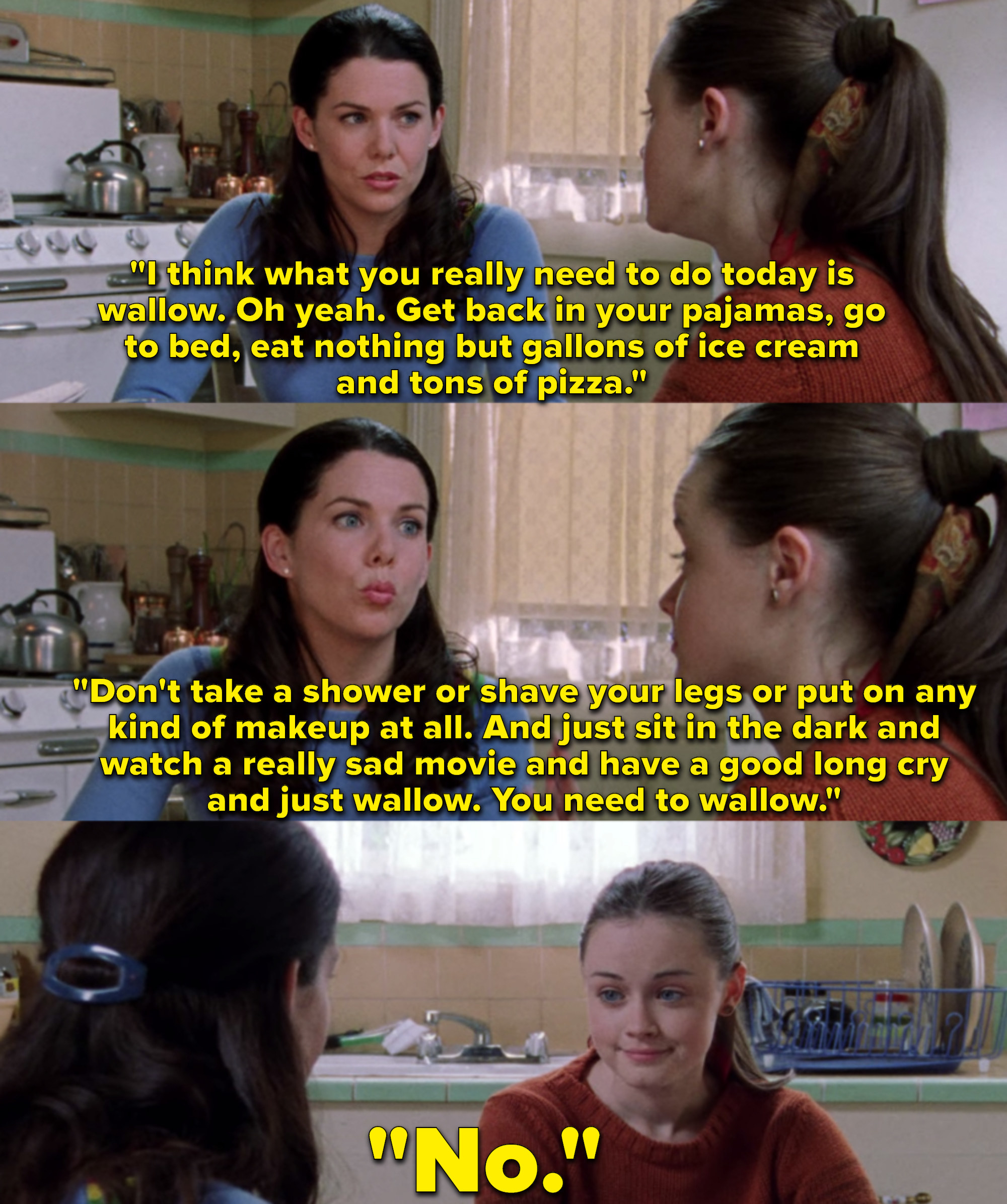 Lauren Graham as Lorelai Gilmore and Alexis Bledel as Rory Gilmore in the show &quot;Gilmore Girls.&quot;