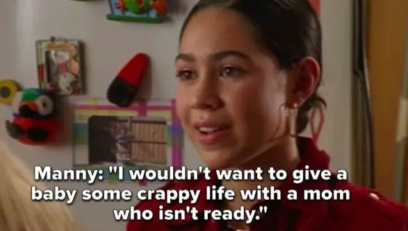 Manny on "Degrassi" gets an abortion