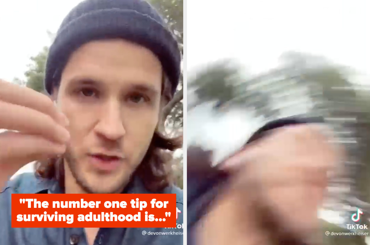 &quot;The number one tip for surviving adulthood is....&quot; then Devon falls over
