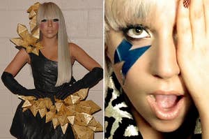 Lady Gaga in 2008, and Lady Gaga in the 