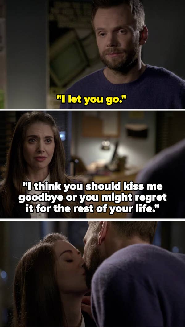 Jeff letting Annie go to chase her dreams in Community