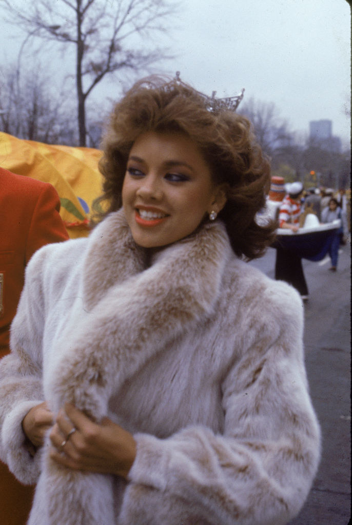 American model and actor Vanessa Williams, the first African - American Miss America, smiles while appearing in the Macy&#x27;s Thanksgiving Day Parade