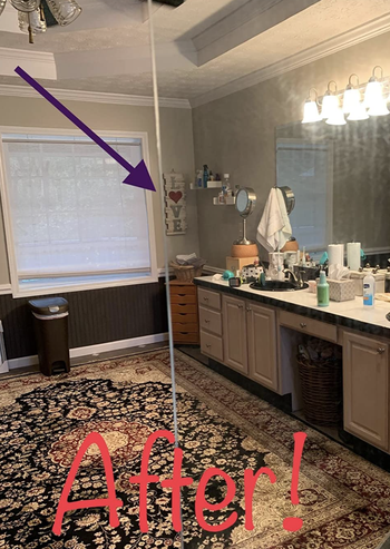 the same shower door now completely clear